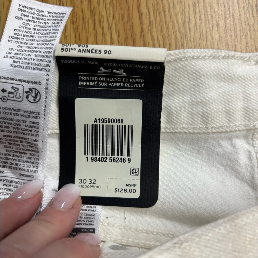 NWT Levi's 501 Coated Jeans Straight Leg 30/32 - Picture 11 of 14